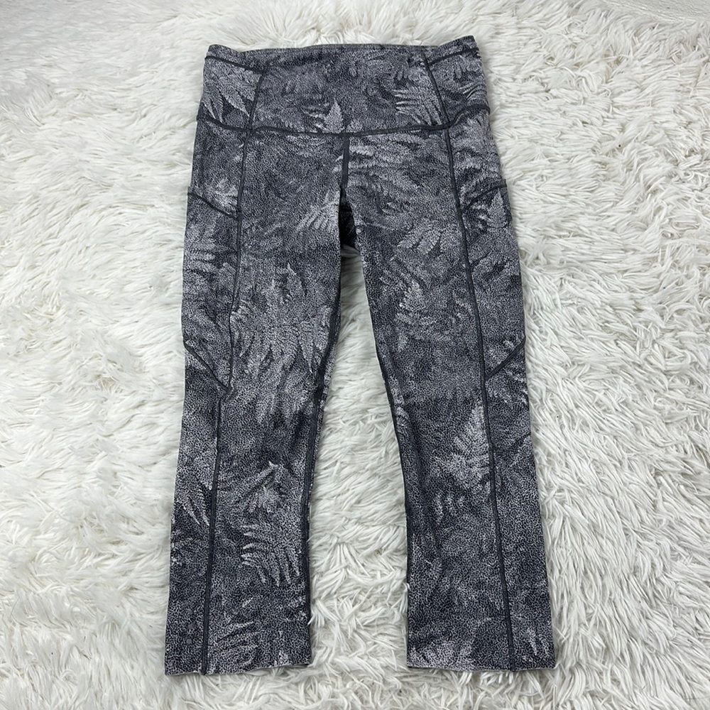 Lululemon Fast & Free Crop (19") Kindred Spirit Alpine White Multi